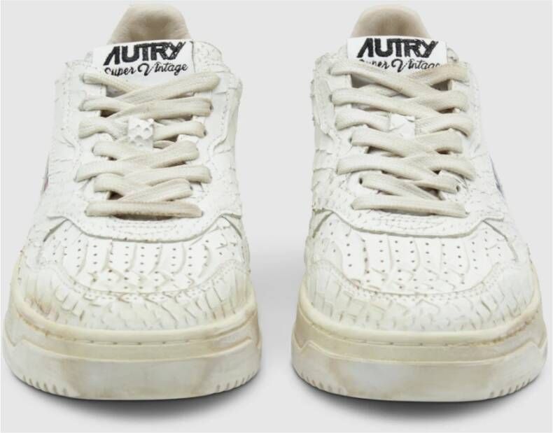 Autry Vintage Python Lage Sneakers White Dames