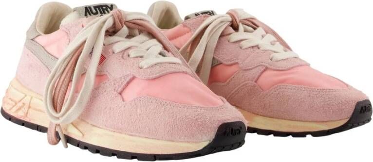 Autry Vintage Roze Nylon Sneakers