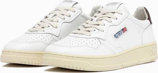 Autry Vintage Stijl Lage Leren Sneakers White Heren