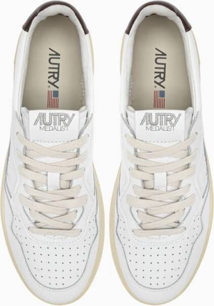 Autry Vintage Stijl Lage Leren Sneakers White Heren