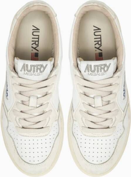 Autry Vintage Stijl Lage Top Leren Sneakers