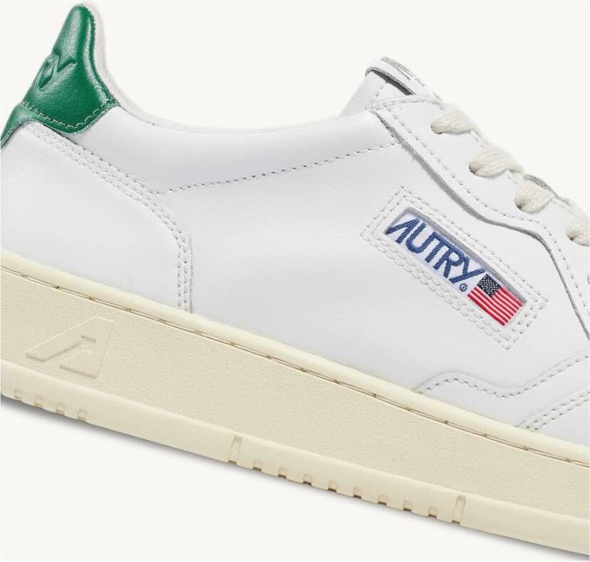 Autry Vintage Stijl Lage Top Leren Sneakers White Heren