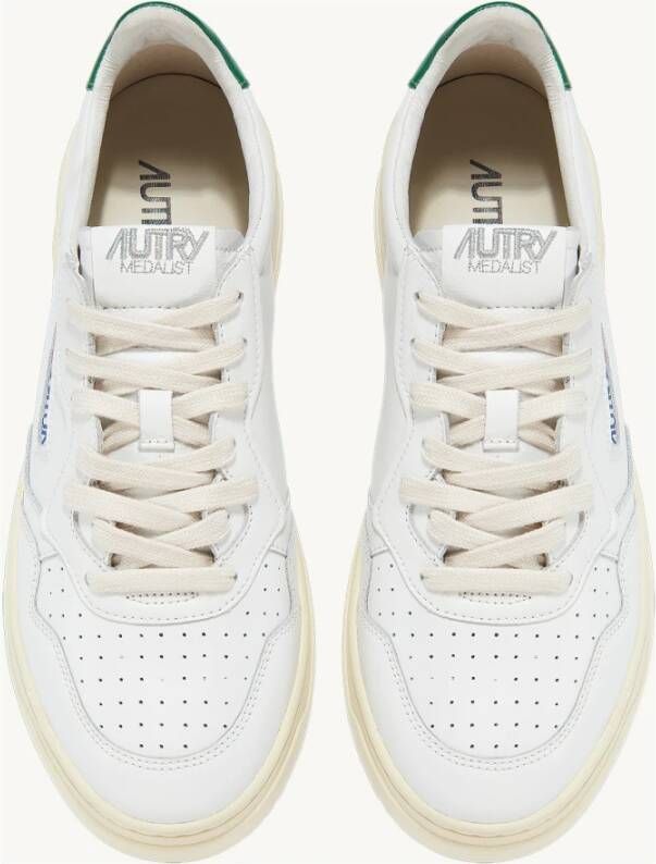 Autry Vintage Stijl Lage Top Leren Sneakers White Heren