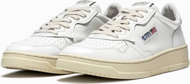 Autry Vintage Stijl Lage Top Leren Sneakers White Heren