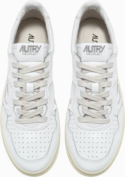Autry Vintage Stijl Lage Top Leren Sneakers White Heren