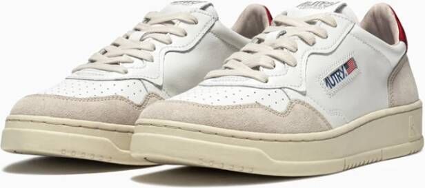 Autry Vintage Stijl Lage Top Leren Sneakers White Heren