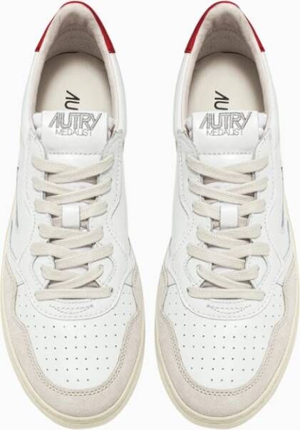 Autry Vintage Stijl Lage Top Leren Sneakers White Heren