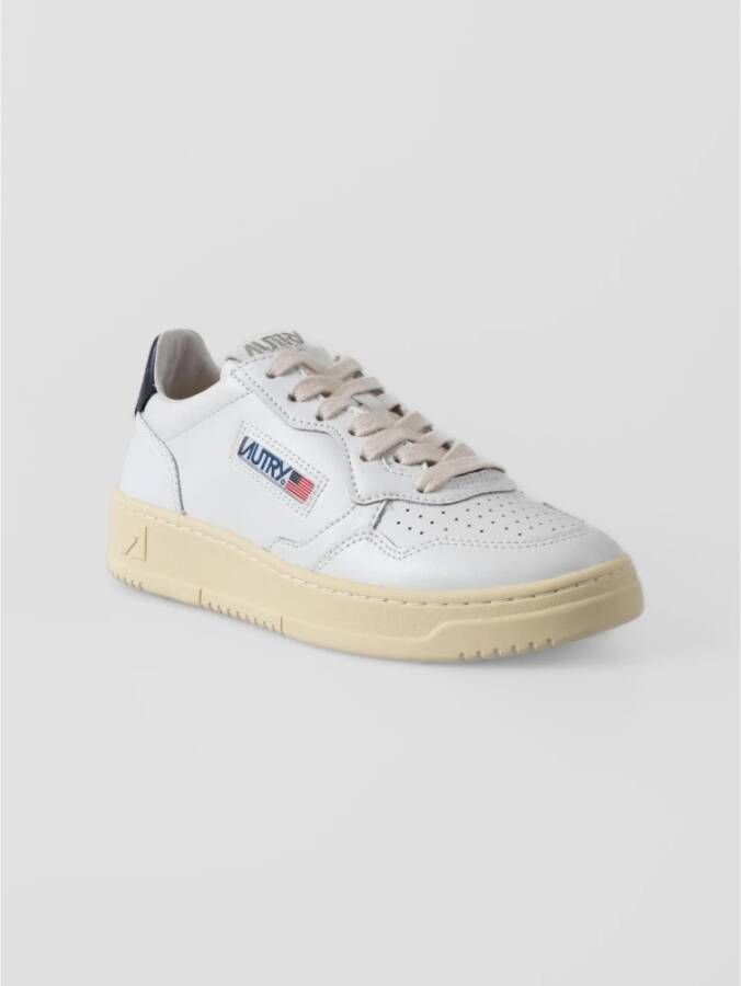 Autry Vintage stijl leren lage sneakers White Dames