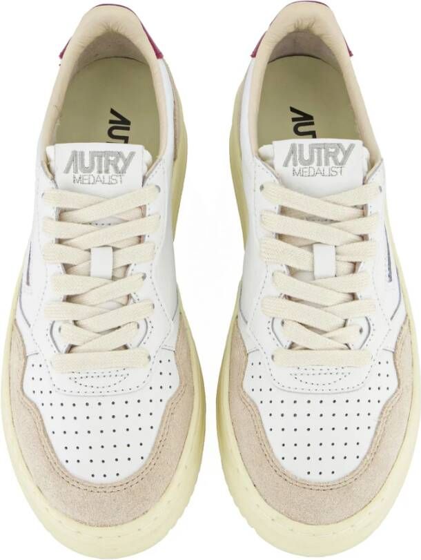 Autry Vintage stijl witte leren sneakers White Dames