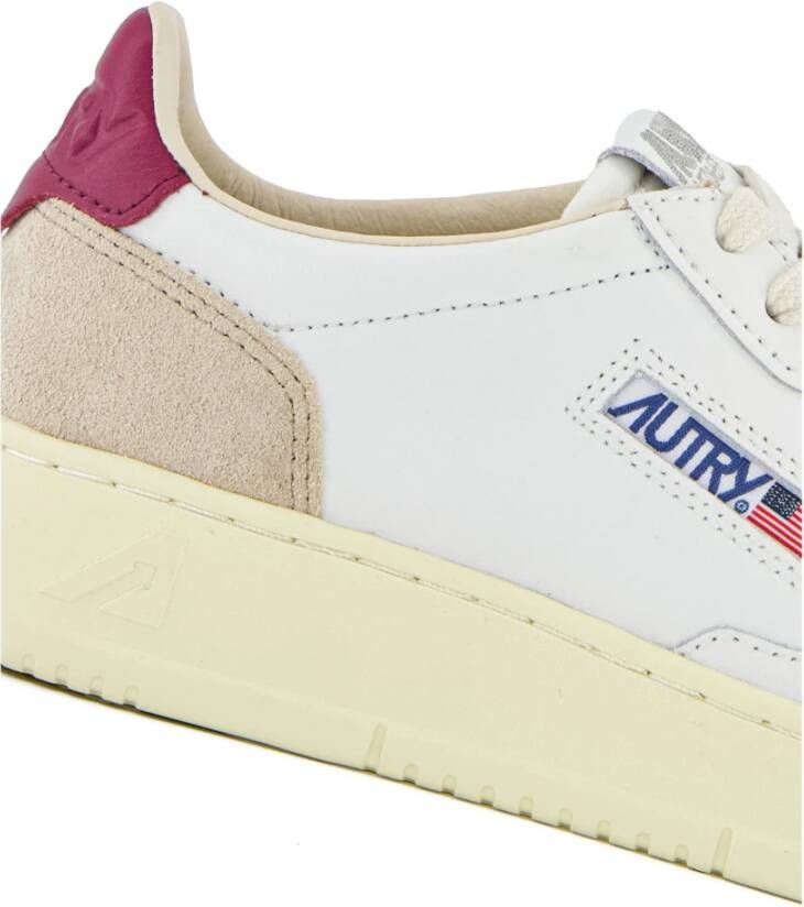 Autry Vintage stijl witte leren sneakers White Dames