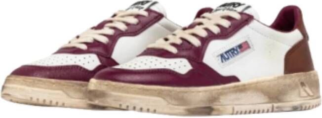 Autry Vintage Street Leren Sneakers Pink Dames