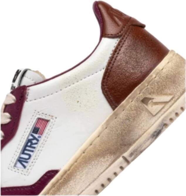 Autry Vintage Street Leren Sneakers Pink Dames