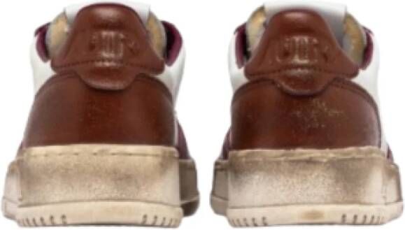 Autry Vintage Street Leren Sneakers Pink Dames
