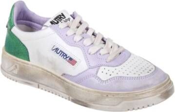 Autry Vintage Wit Groene Sneaker Multicolor Dames
