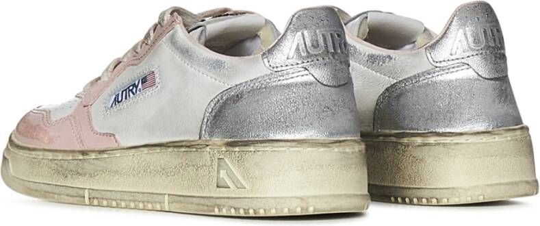 Autry Vintage Witte Leren Sneakers Multicolor Dames