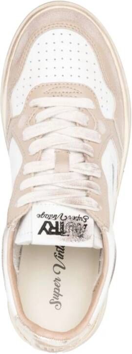 Autry Vintage Witte Sneakers met Zijlogo Multicolor Dames