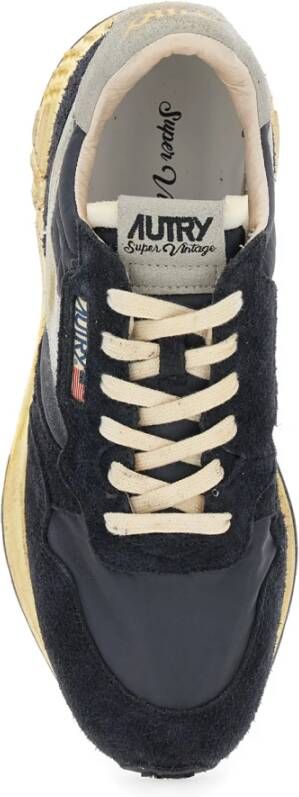 Autry Vintage Zwarte Lage Top Sneakers Logo Black Heren