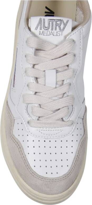 Autry Wit Goud Lage Sneaker