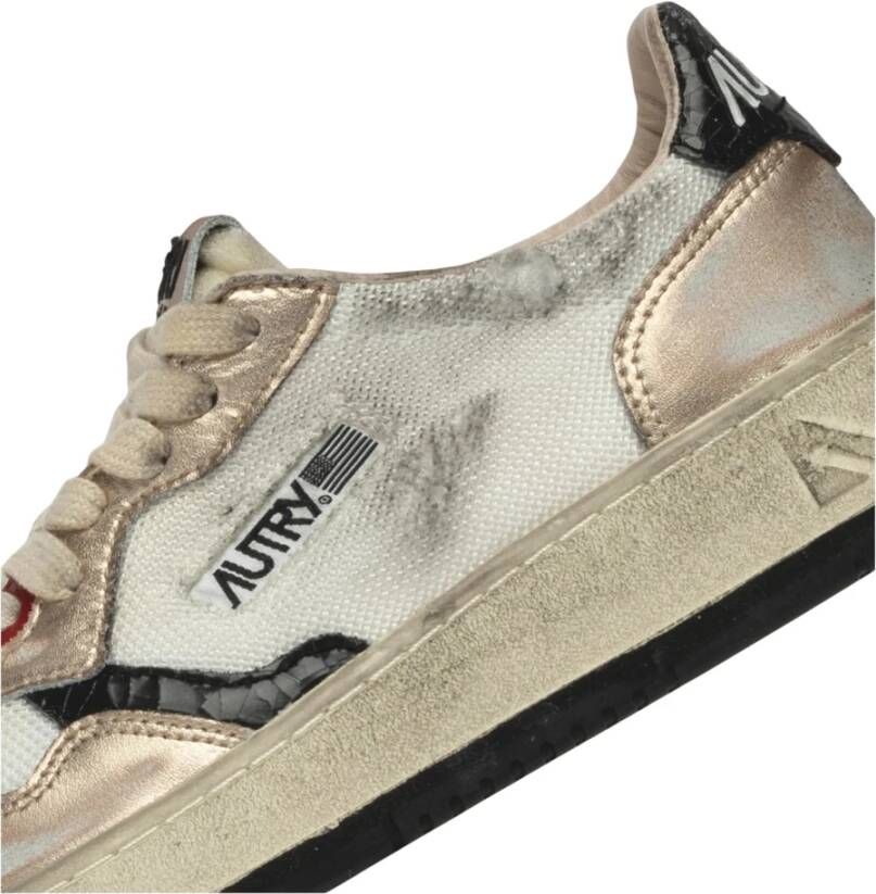 Autry Wit Goud Mesh Sneakers