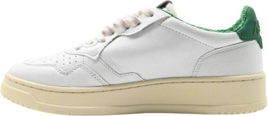 Autry Wit Groen Leren Sneakers White Heren