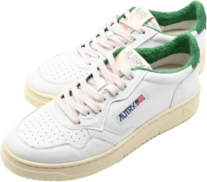 Autry Wit Groen Leren Sneakers White Heren
