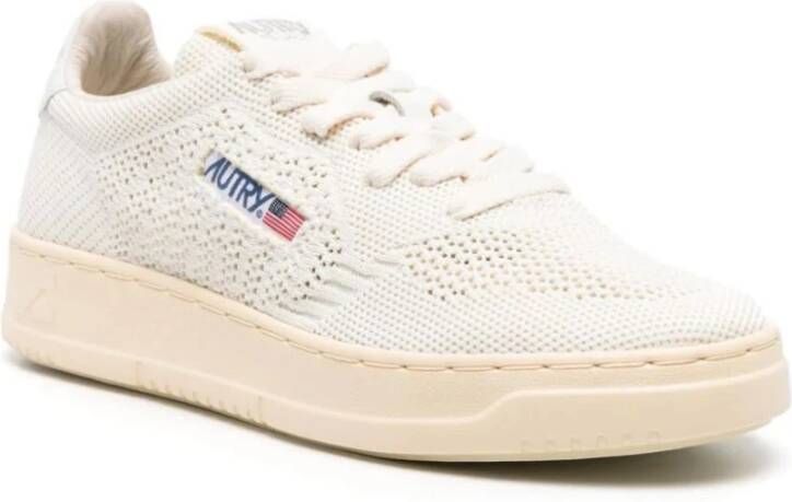 Autry Wit Ivoor Easeknit Lage Dames Sneakers White Dames