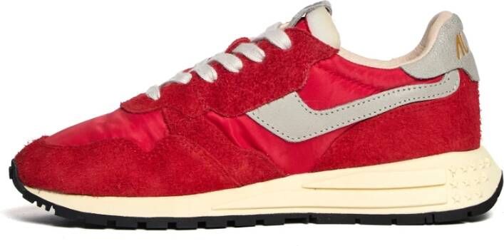 Autry Wit Rode Sneakers voor Vrouwen