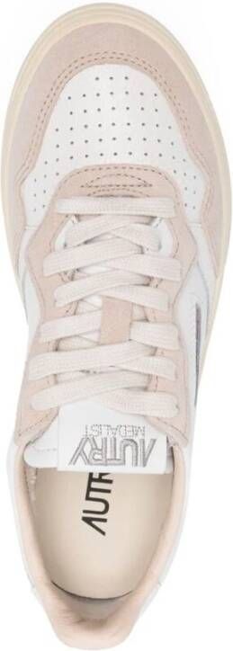 Autry Witte Beige Panel Sneakers Multicolor Dames