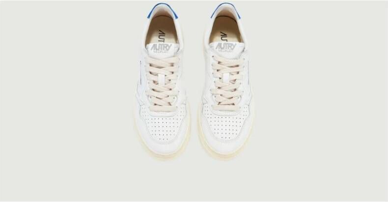 Autry Witte en Blauwe Medalist Low Sneakers White Dames