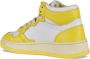 Autry Witte en Gele Leren Sneakers Yellow Dames - Thumbnail 3