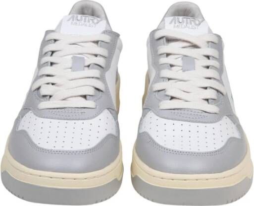 Autry Witte en Grijze Leren Sneakers White Heren