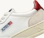 Autry Witte en Rode Medalist Lage Sneakers - Thumbnail 2