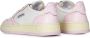 Autry Witte en Roze Lage Leren Sneakers Witte Roze Leren Sneakers voor Dames Multicolor White Dames - Thumbnail 45