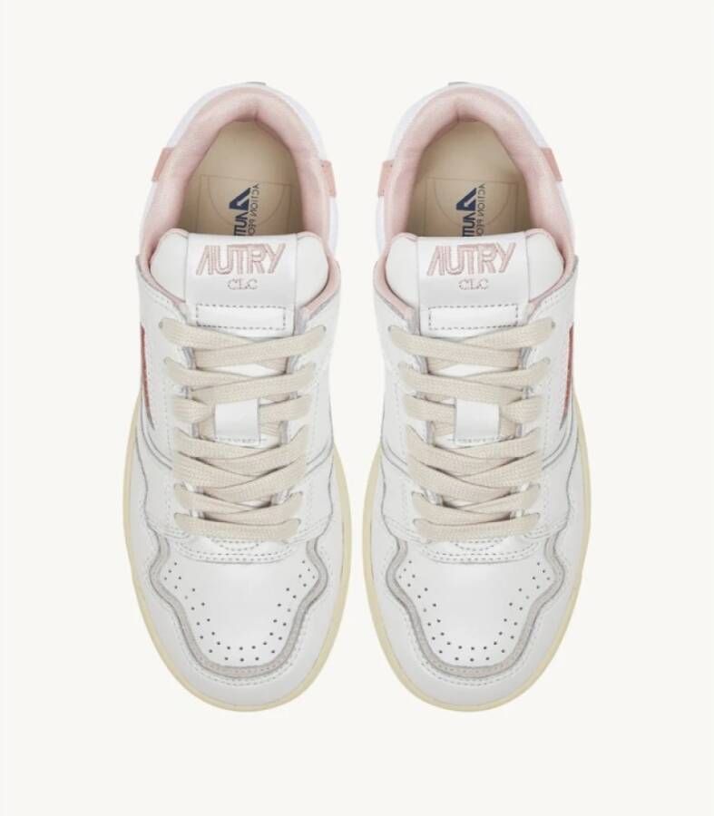 Autry Witte en roze sneakers Multicolor Dames