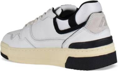 Autry Witte en Zwarte Leren Sneakers White Heren