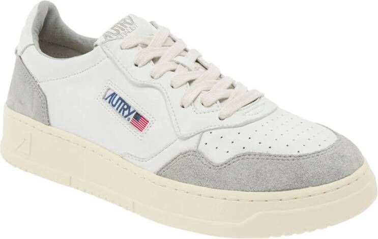 Autry Vintage-geïnspireerde lage sneakers van wit grijs leer White Heren - Foto 8