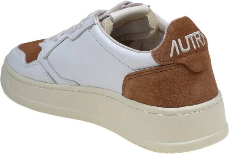 Autry Witte Karamel Leren Sneakers Ss24 Multicolor Dames