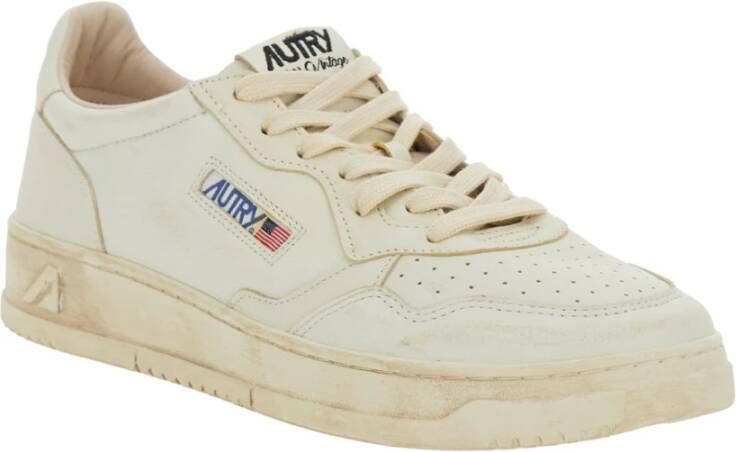Autry Witte lage sneakers met logo detail White Heren