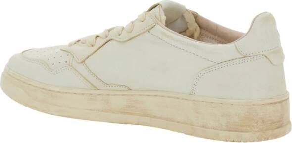 Autry Witte lage sneakers met logo detail White Heren
