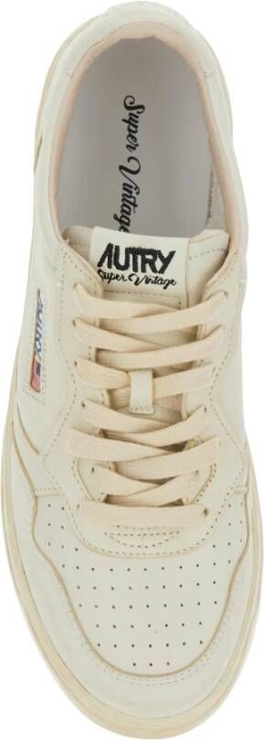 Autry Witte lage sneakers met logo detail White Heren