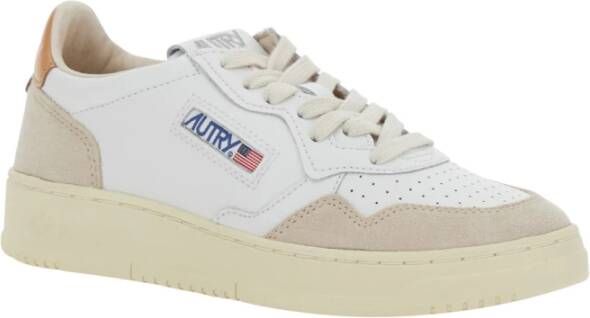 Autry Witte lage sneakers met logo White Dames