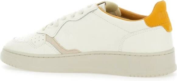 Autry Witte lage sneakers met logopatch Beige Heren