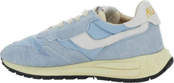 Autry Witte lage sneakers met logopatch Blue Dames