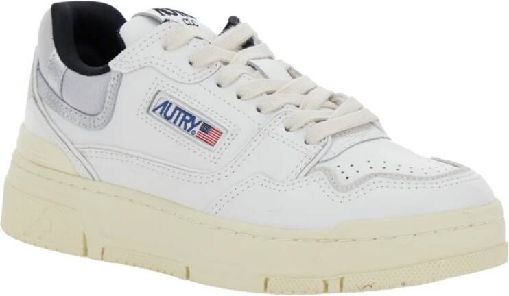 Autry Witte lage sneakers met logopatch White Dames