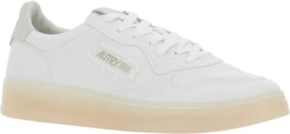 Autry Witte lage sneakers met reliëflogo White Heren