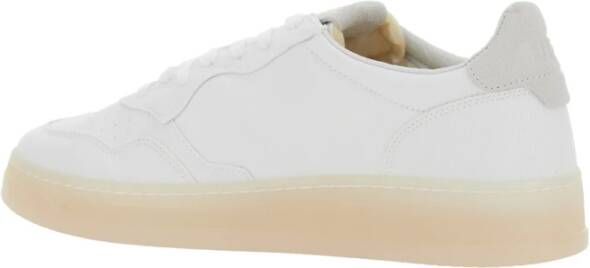 Autry Witte lage sneakers met reliëflogo White Heren