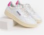 Autry Witte Lage Sneakers van Leer met Roze Hiel Detail White Dames - Thumbnail 12