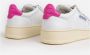 Autry Witte Lage Sneakers van Leer met Roze Hiel Detail White Dames - Thumbnail 13