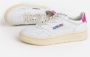 Autry Witte Lage Sneakers van Leer met Roze Hiel Detail White Dames - Thumbnail 14