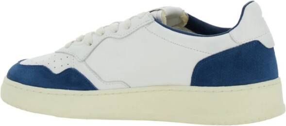 Autry Witte lage top sneakers leer suède White Heren